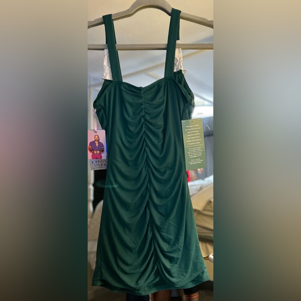 NEW Johnny Wujek Green Bodycon Mini Formal Juniors Dress M $79 - Picture 2 of 3